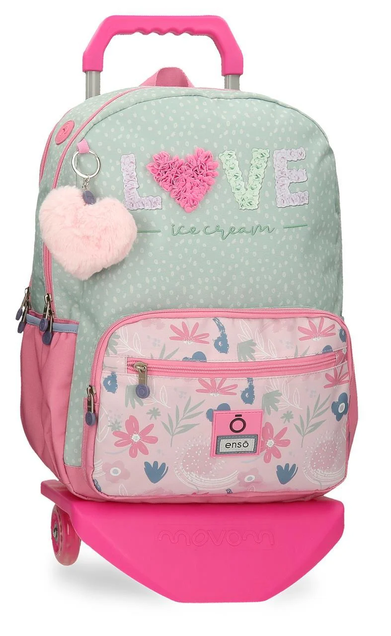95626T1 MOCHILA ADAP.42CM.C/CARRO ENSO LOVE ICE CREAM