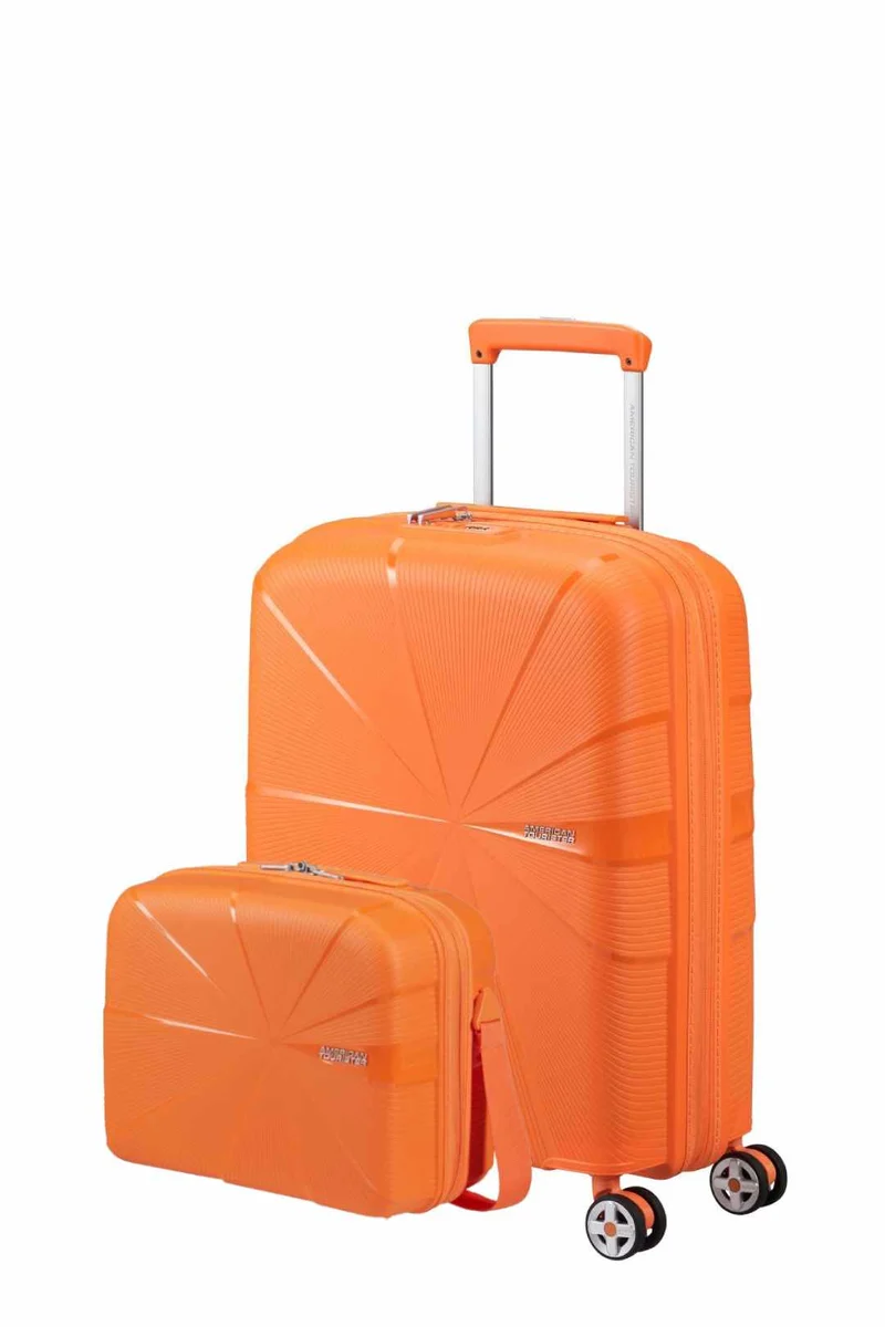 Pack Maleta Cabina + Neceser STARVIBE de American Tourister - Naranja