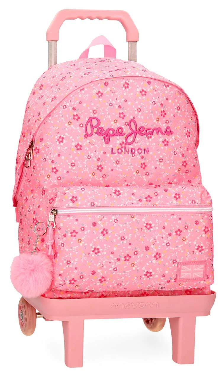 67123T3 MOCHILA ADAP.42CM.C/CARRO PJL ALENKA ROSA
