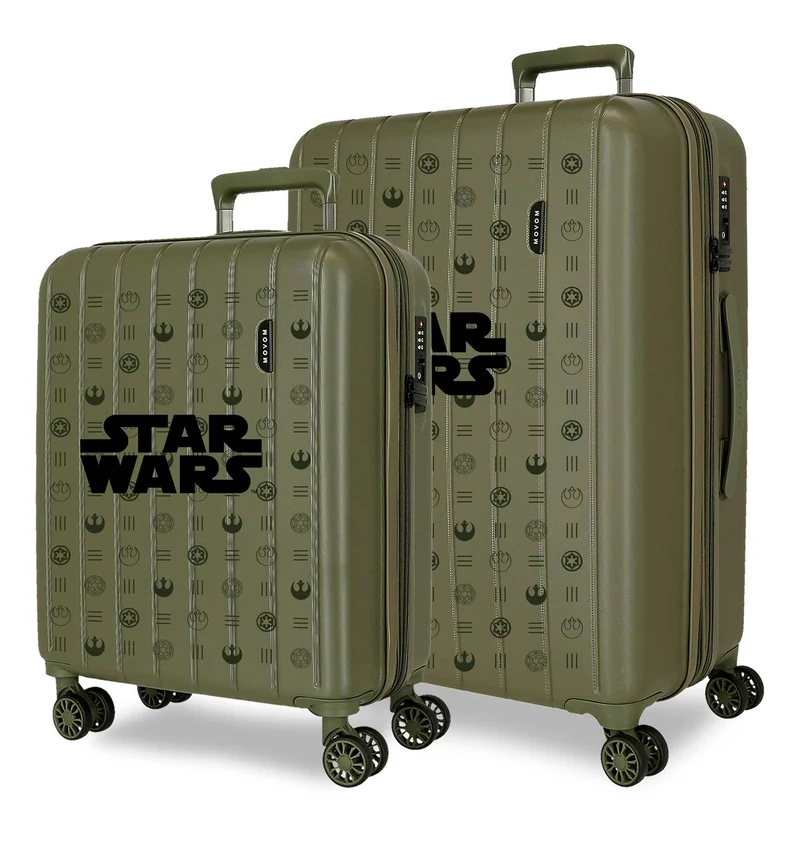 3498942 SET/2 TROLLEY ABS 55-65CM.4R.C/EXP. STAR WARS GREEN