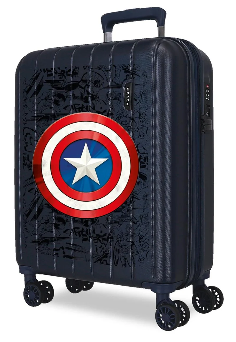 3488643 TROLLEY ABS 55CM.4R.C/EXP. CAPTAIN AMERICA MARINO