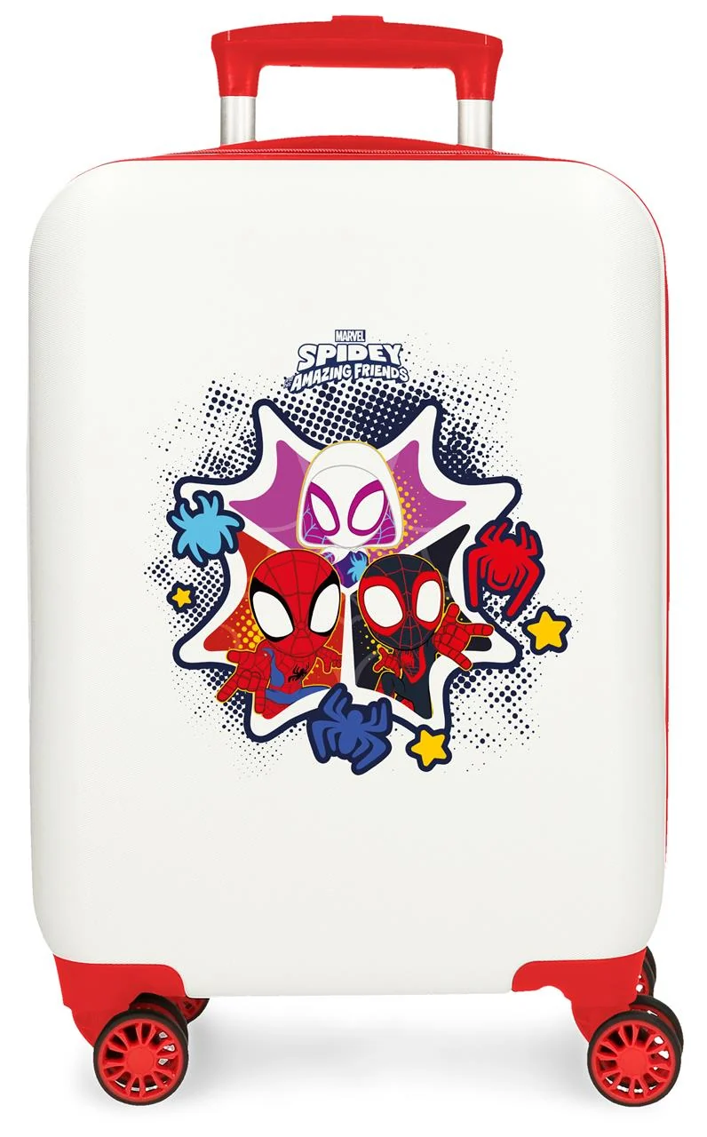 2121342 TROLLEY ABS 50CM. 4R. SPIDEY TOGETHER BLANCO