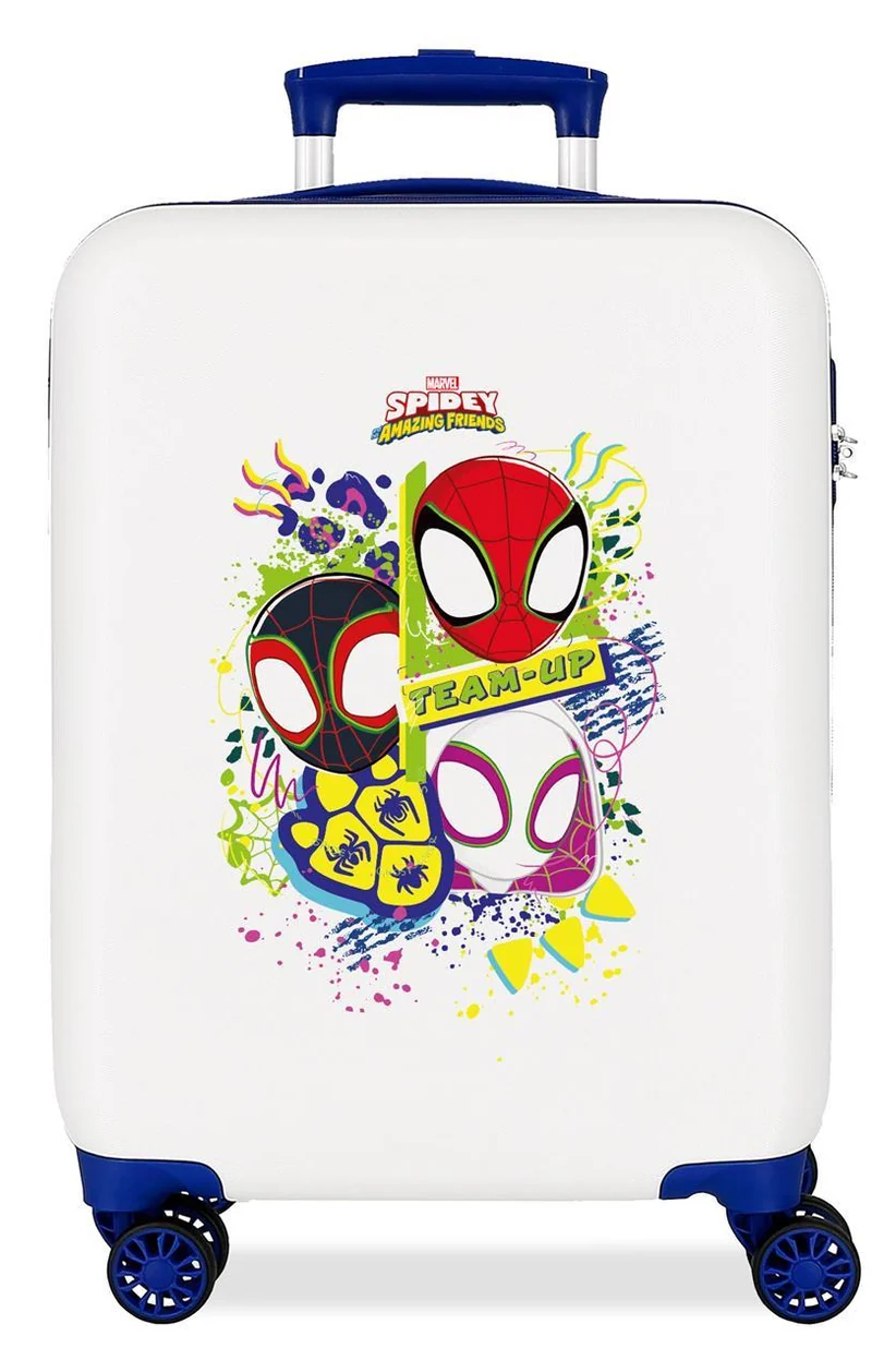 2121142 TROLLEY ABS 55CM. 4R. SPIDEY TOGETHER BLANCO