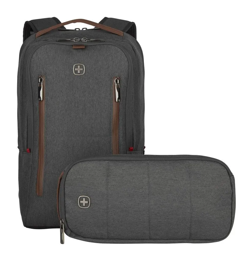 WENGER MOCHILA CITY UPGRADE 16" CON TIRA DE BANDOLERA Y BOLSO DE DÍA