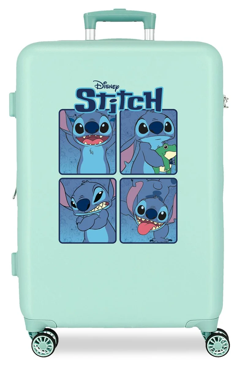 4041242 TROLLEY ABS 65CM.4R. ADORABLE STITCH MOODS TURQUES