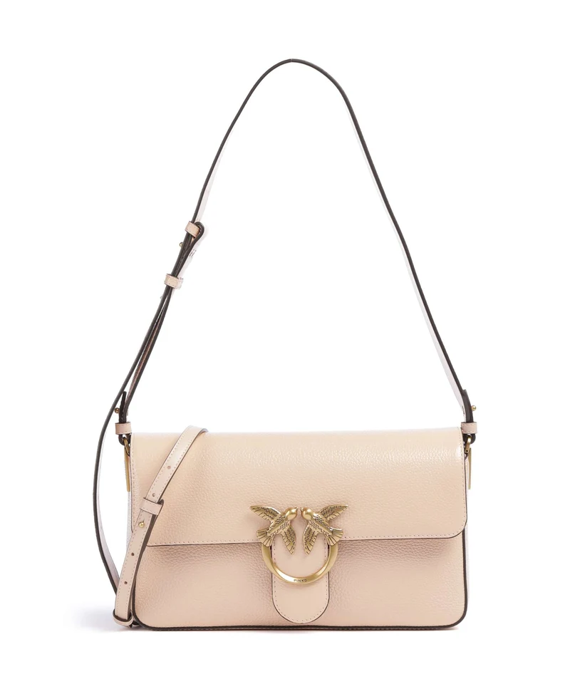 Pinko Love One Classic Slouchy Sac porté épaule light pink/antique gold