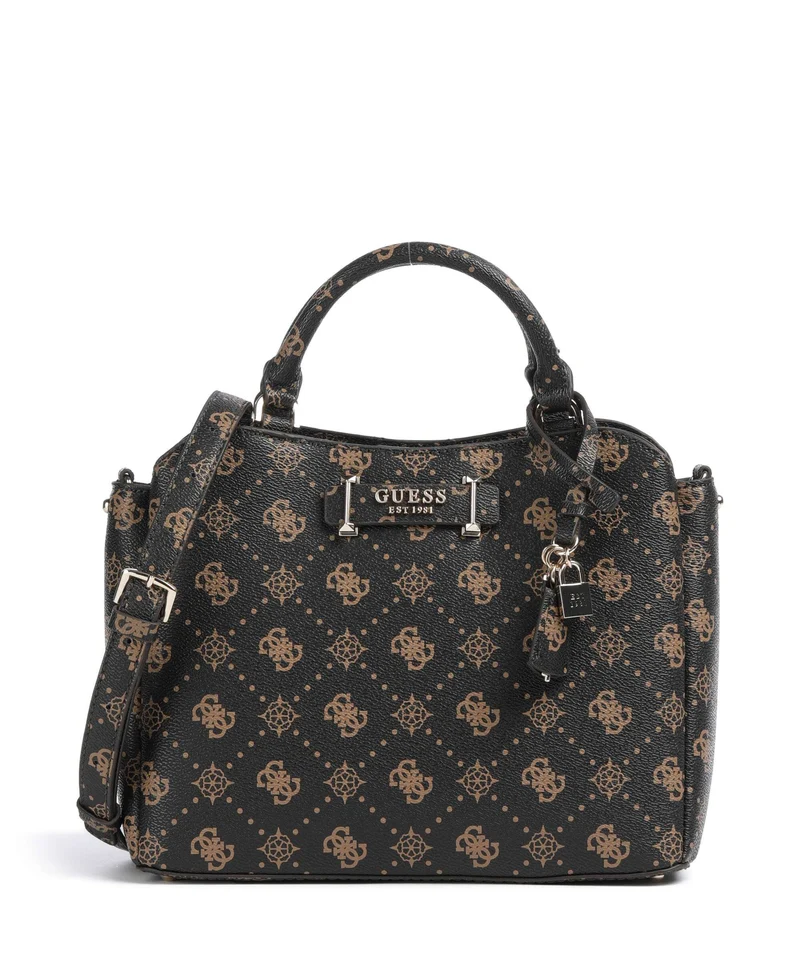 Guess Silia Sac à main espresso logo