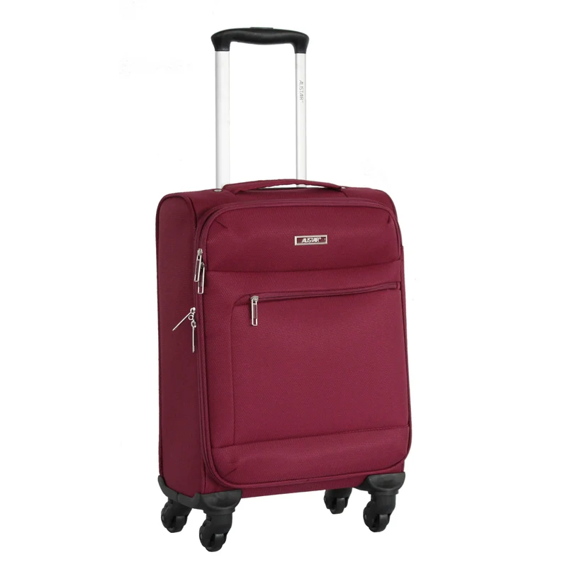 Valise taille cabine 52 cm Alistair - Collection Breeze - 4 roues - Toile souple - Rouge
