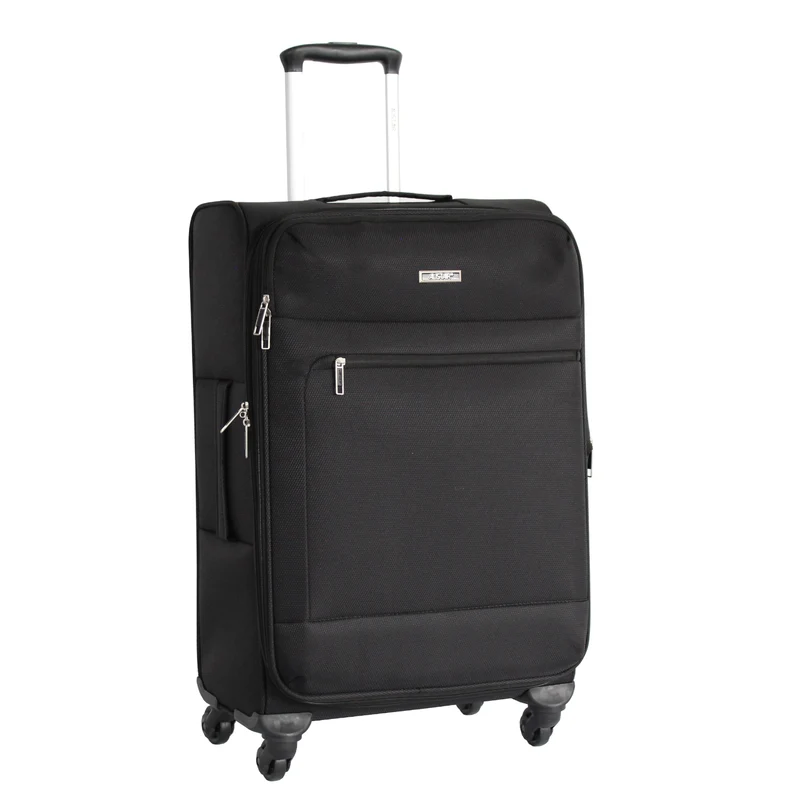 Valise taille moyenne Alistair - Collection Breeze - 4 roues - Toile souple - Noir