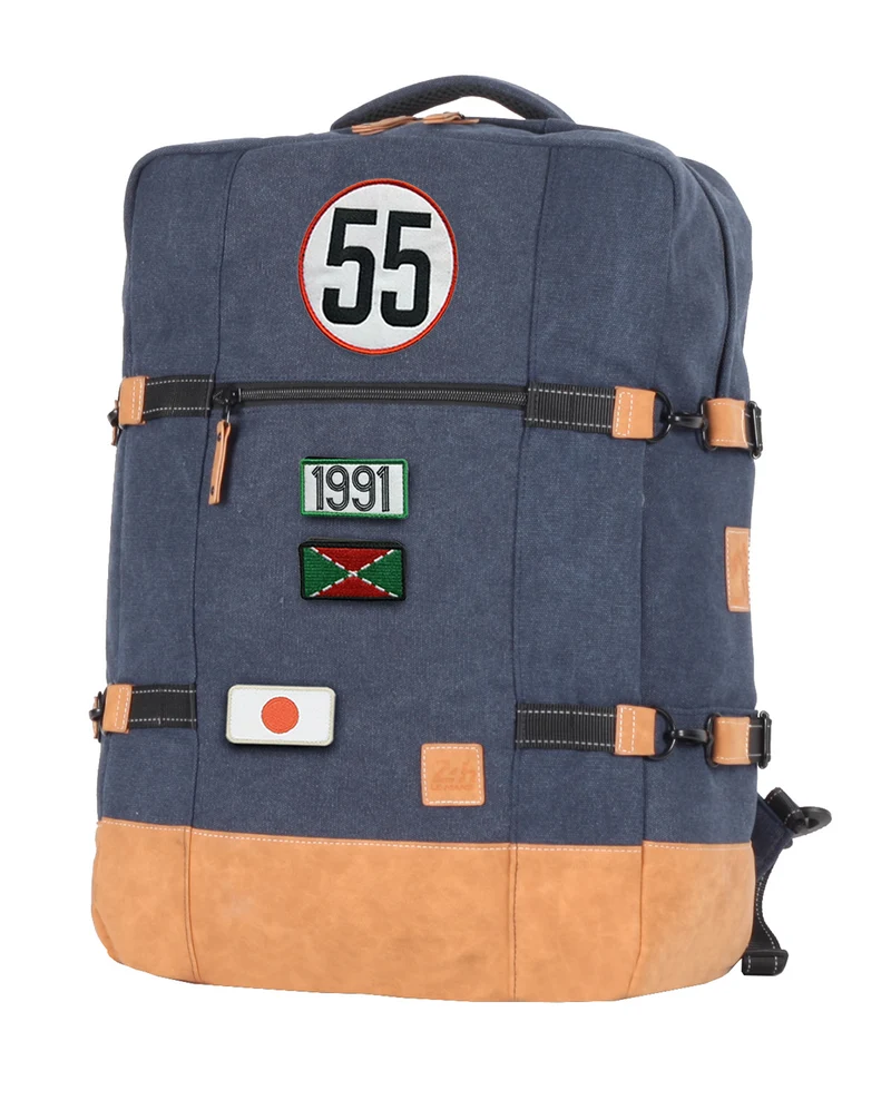Sac de Voyage Cabine 24H - Bleu - Personnalisable et Chic en Coton avec Patch - LÉGENDE