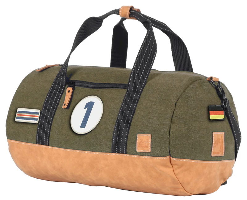 Sac de Voyage Polochon 24H - Kaki - Personnalisable et Élégant en Coton avec Patch - LÉGENDE