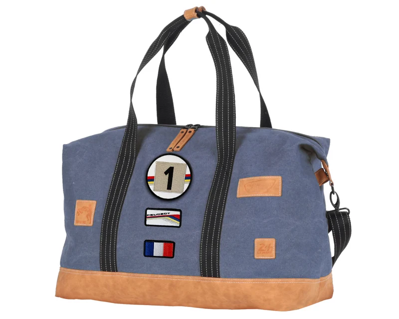 Sac de Voyage Week-end 24H - Bleu - Personnalisable et Raffiné en Coton avec Patch - LÉGENDE