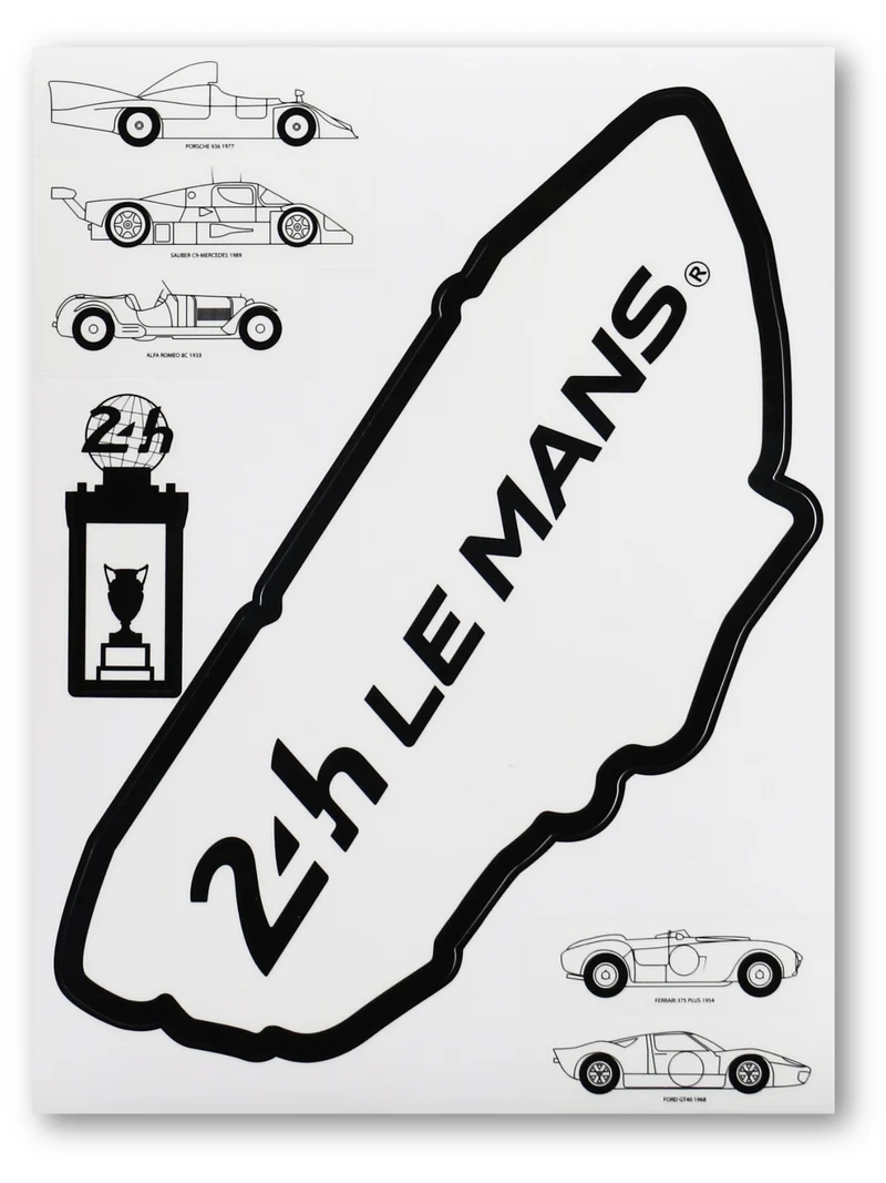 24H LEGENDE - Pochette de planches d'autocollants repositionnables Porsche- 917