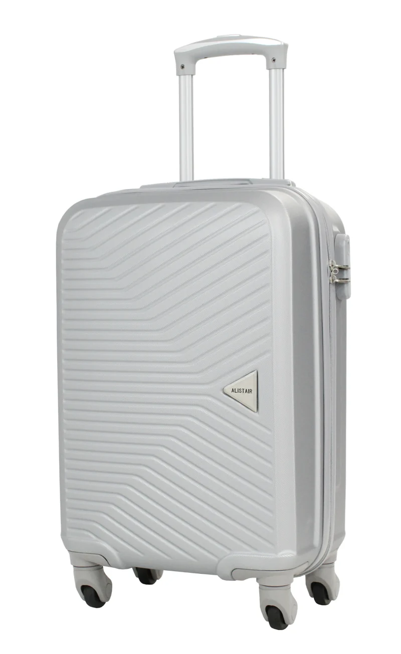 Valise cabine S 55 cm Alistair - Collection Iron - 4 roues - ABS ultra résistant - Argent