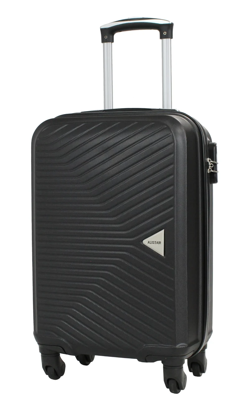 Valise cabine S 55 cm Alistair - Collection Iron - 4 roues - ABS ultra résistant - Noir