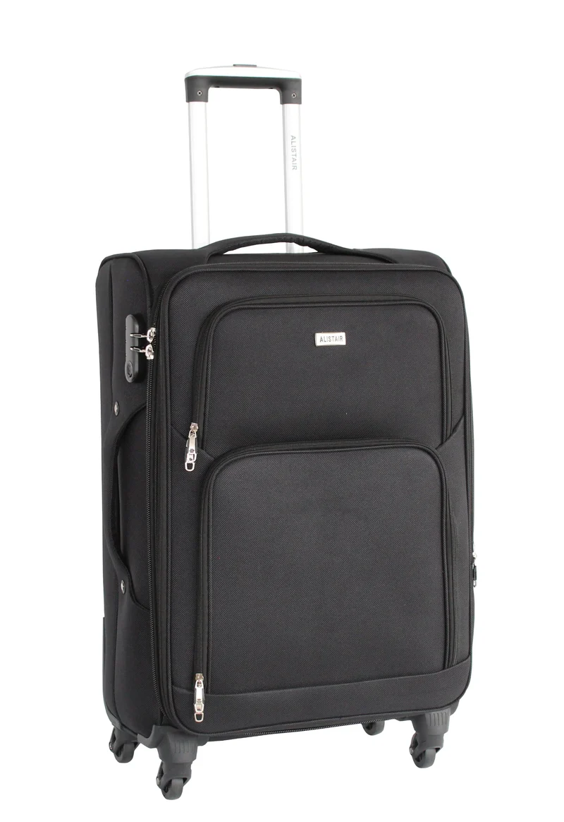 Valise taille moyenne Alistair - Collection Plume 2.0 - 4 roues - Toile souple - Rouge