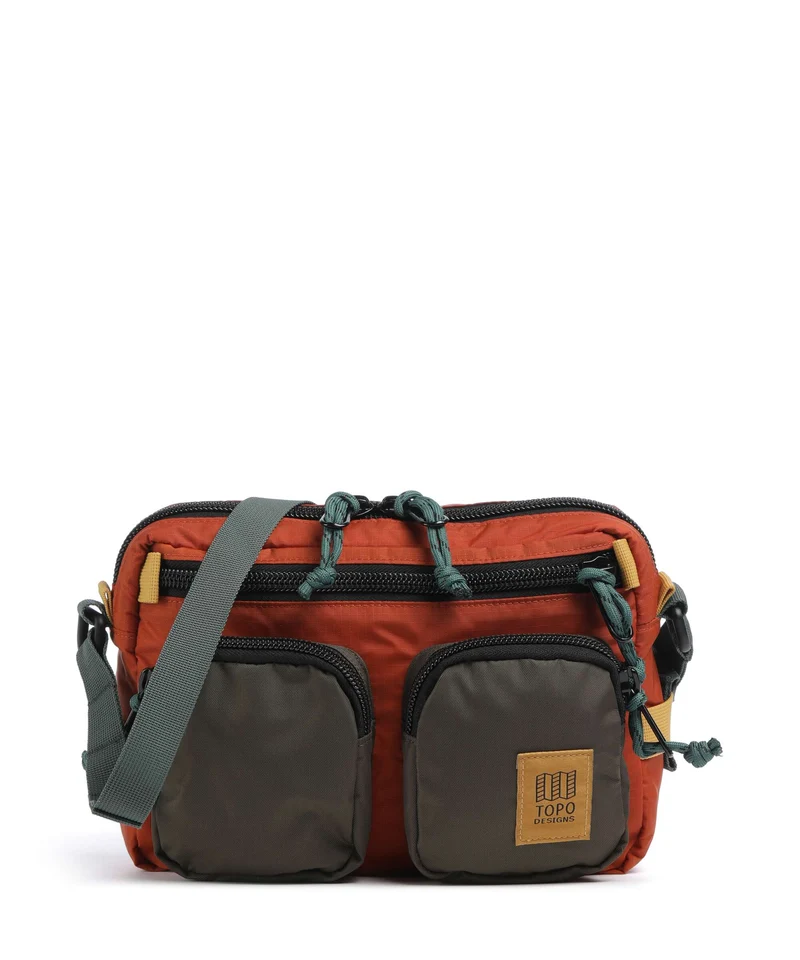 Topo Designs Block Sac bandoulière woodland/terracotta