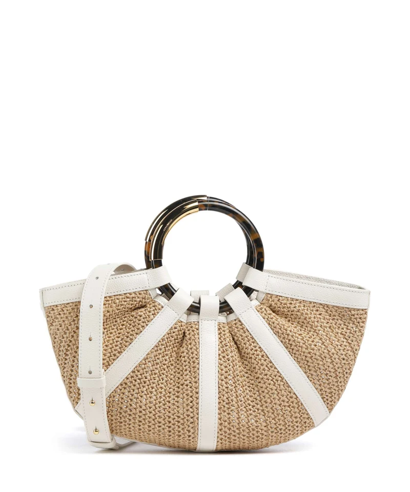 Coccinelle Shell Straw Sac à main natural/pearl