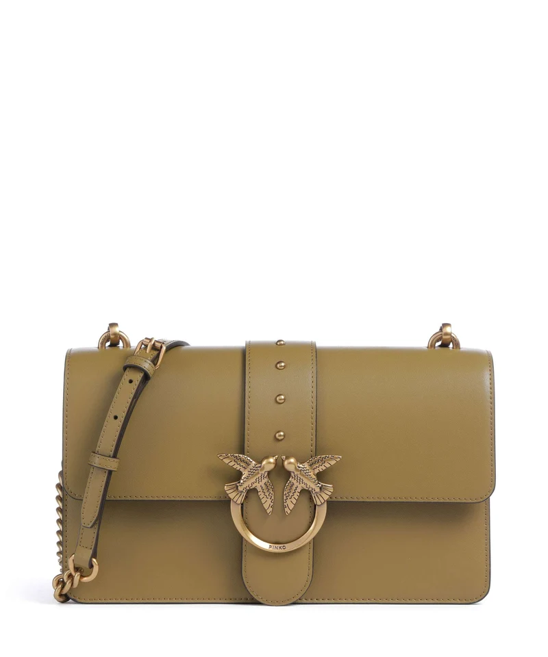 Pinko Love One Classic Sac bandoulière verde canguro/antique gold