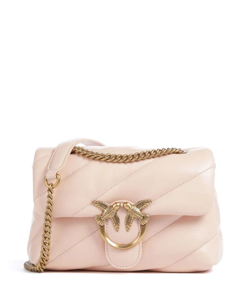 Pinko Love Puff Mini Sac porté épaule light pink/antique gold