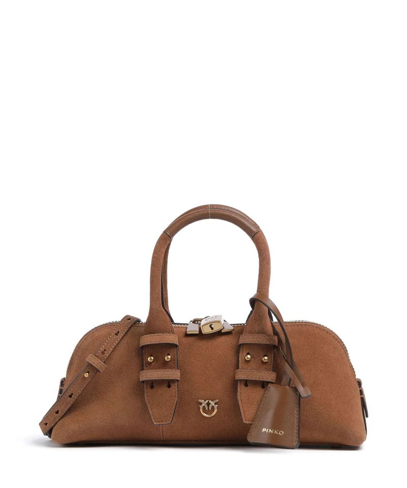 Pinko Bowling Horizontal Sac à main marrone/leone/antique gold