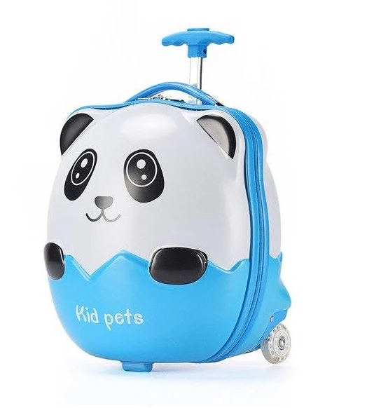 Valise Bébé Panda Bleu