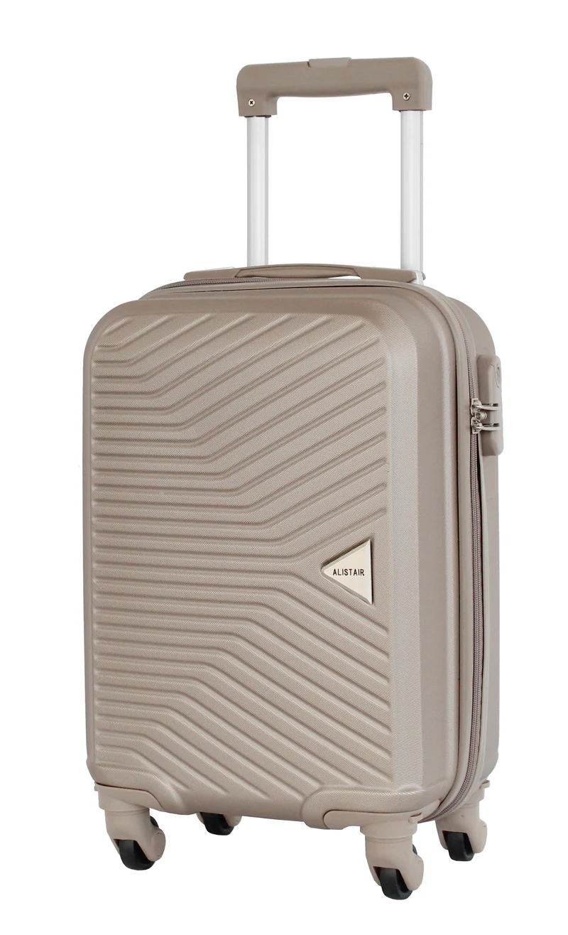 Valise cabine XS Alistair - Collection Iron - 4 roues - ABS ultra résistant - Champagne