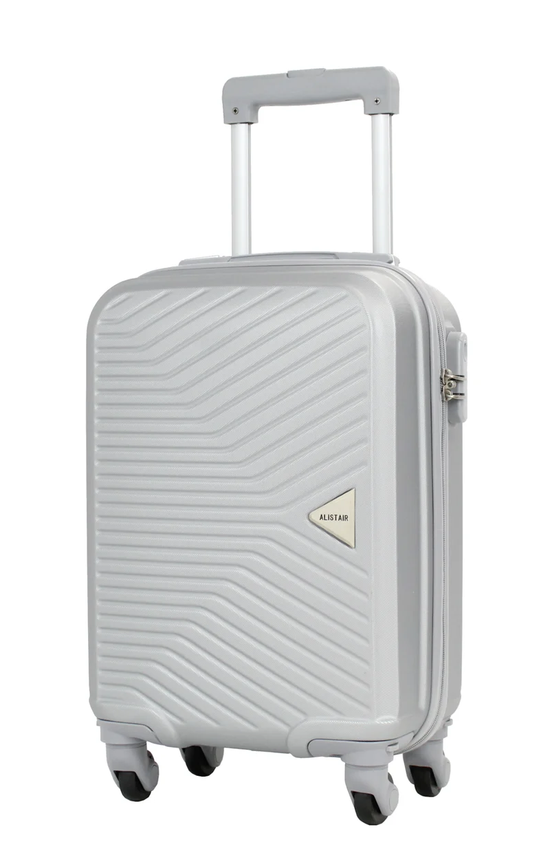 Valise cabine XS Alistair - Collection Iron - 4 roues - ABS ultra résistant - Argent