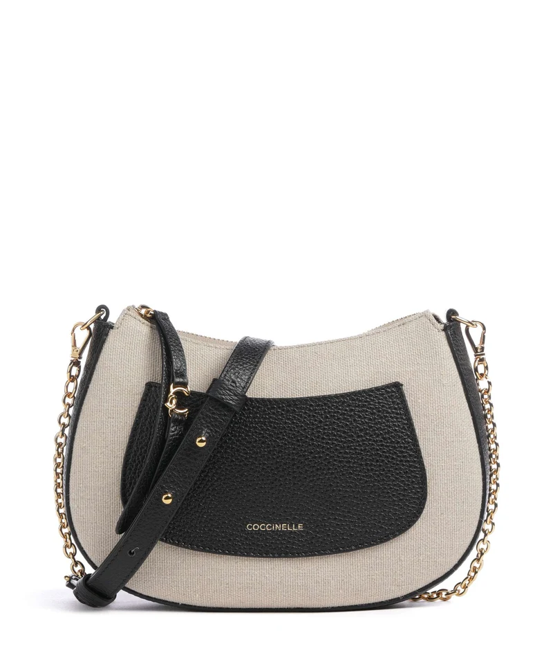 Coccinelle C-Easy Canvas Sac bandoulière natural/noir