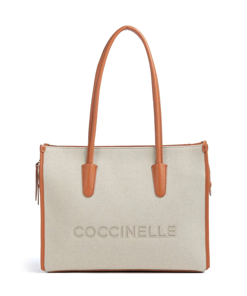 Coccinelle Myrtha Canvas Cabas natural/crab