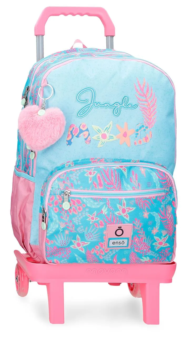 98127T1 MOCHILA ADAP. 44CM. C/CARRO. ENSO JUNGLE MOOD