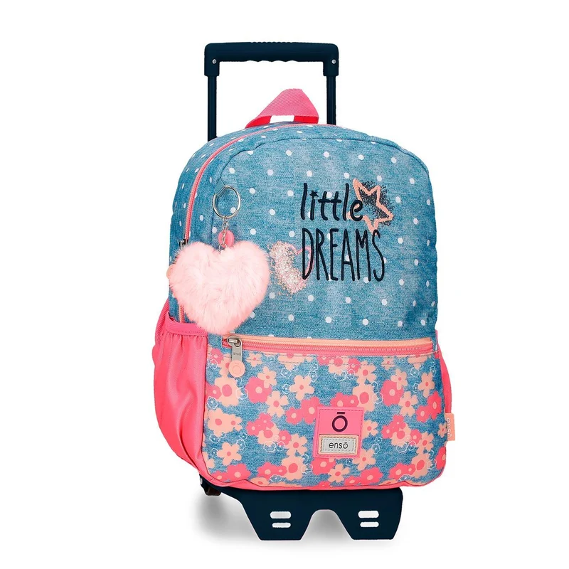 94923T1 MOCHILA ADAP. 32CM. C/CARRO. ENSO LITTLE DREAMS