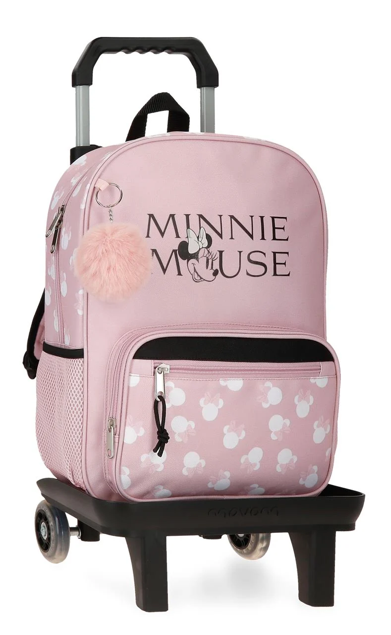 31426T1 MOCHILA ADAP. 38CM. C/CARRO. MINNIE HEADS
