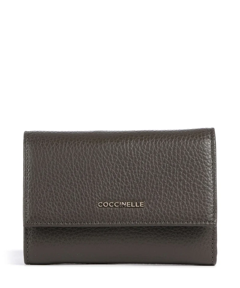 Coccinelle Metallic Soft Portefeuille fango