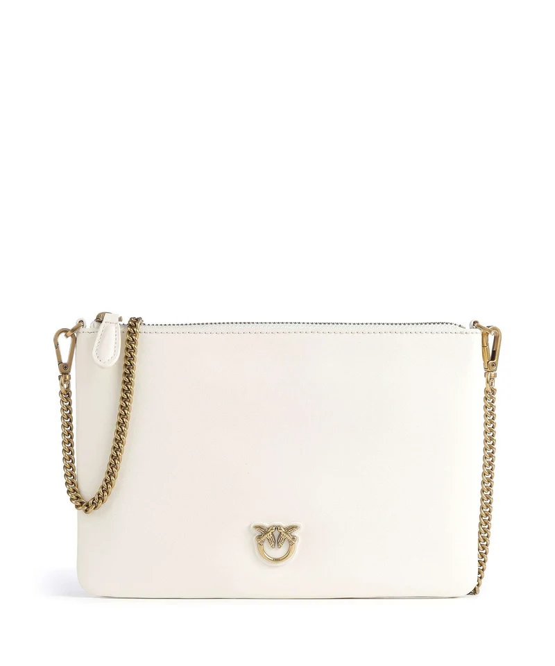 Pinko Flat Classic Sac bandoulière bianco seta/antique gold