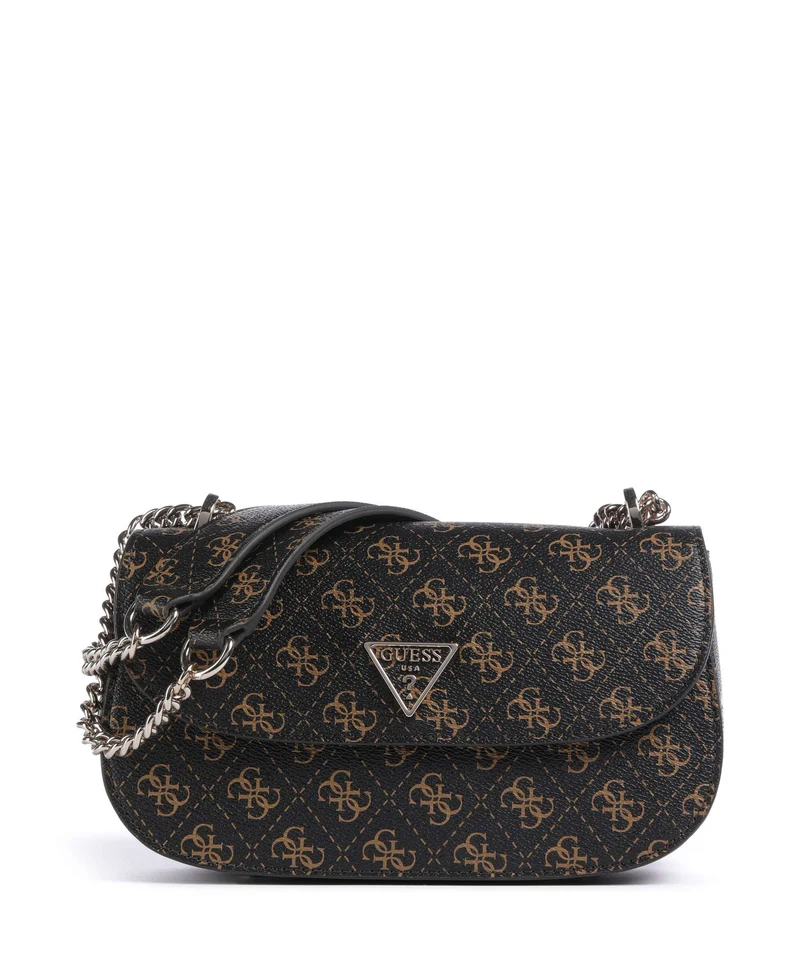 Guess Erica Eco Sac porté épaule brown logo