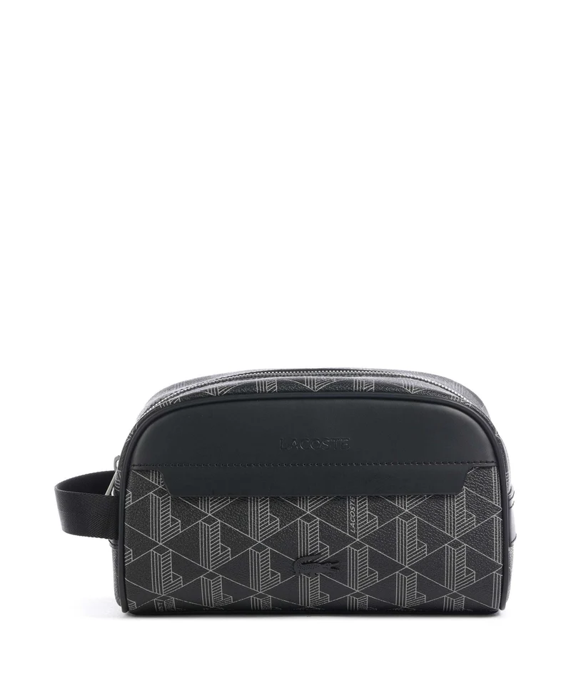 Lacoste The Blend Trousse de toilette monogram noir/gris