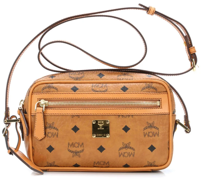 MCM Sac porté épaule cognac