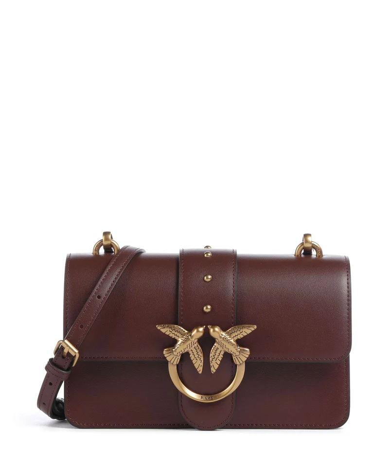 Pinko Love One Mini Sac bandoulière burgundy wine/antique gold