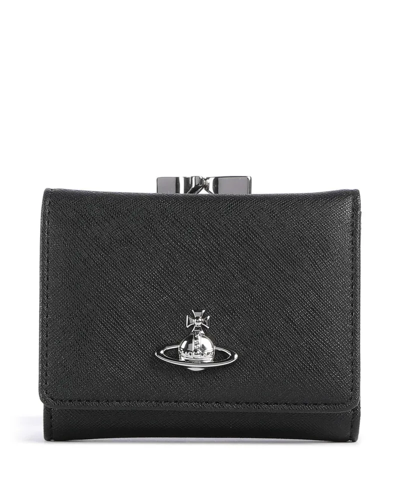 Vivienne Westwood Frame Saffiano Plain Small Portefeuille black