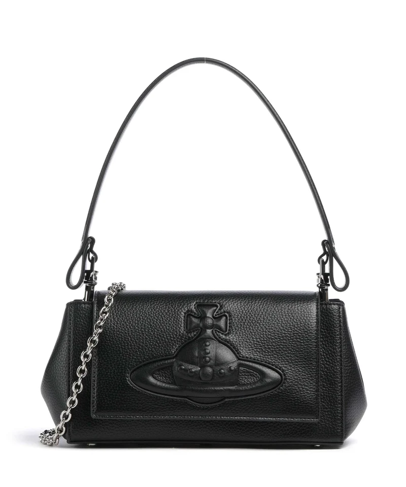 Vivienne Westwood Hazel Grain Medium Sac porté épaule black
