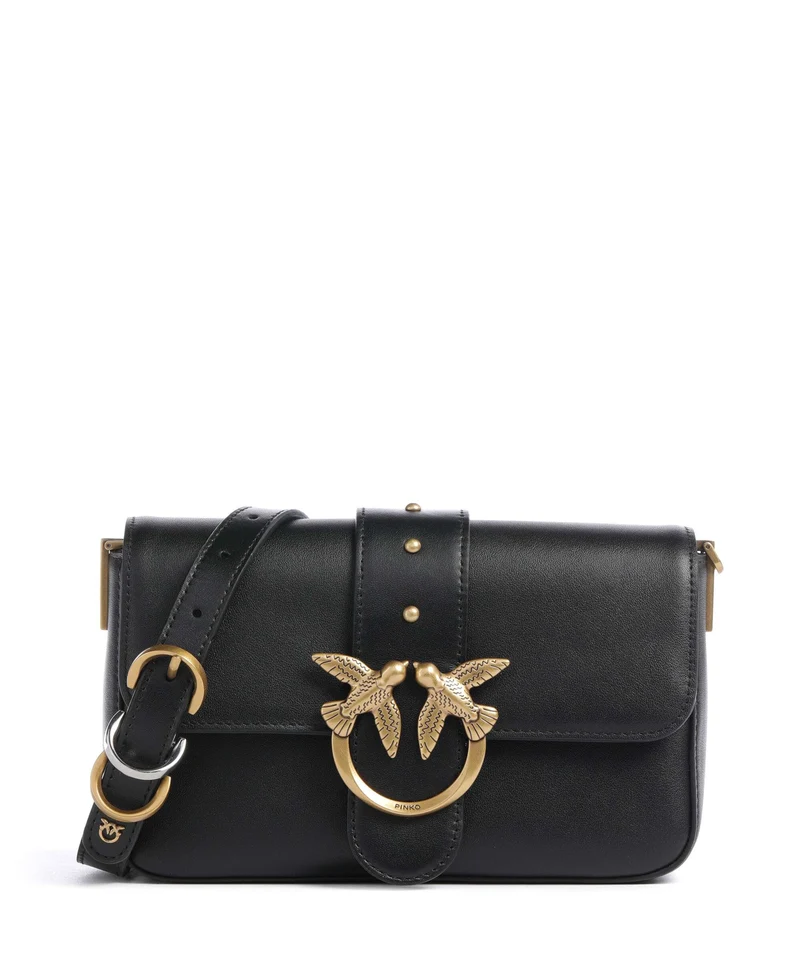 Pinko Love One Mini Slouchy Charms Sac bandoulière nero/antique gold