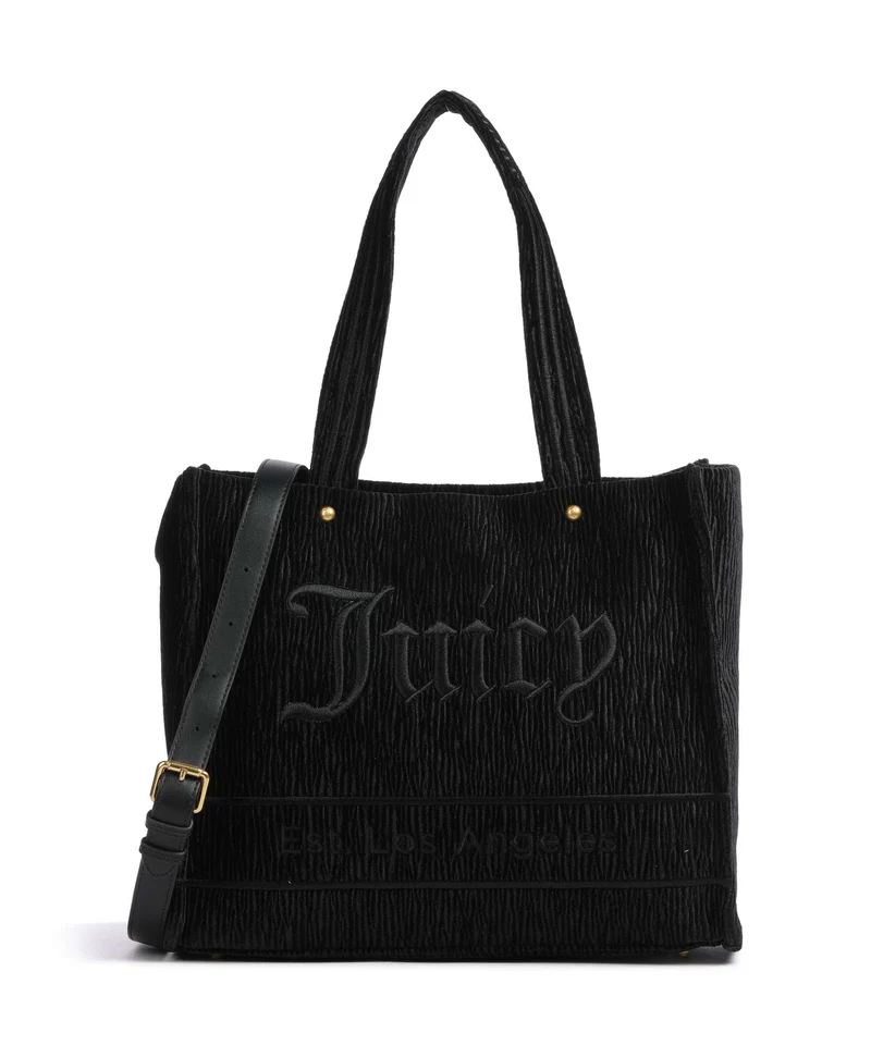 Juicy Couture Iris Crinkled Velvet L Cabas black