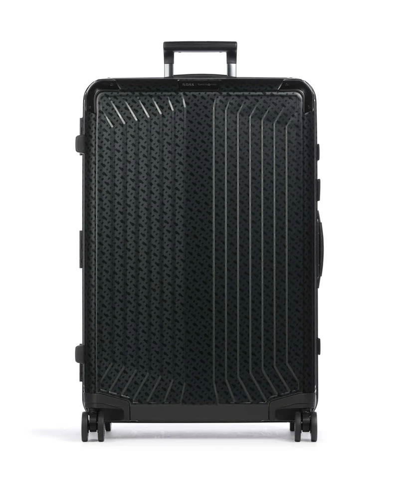 Samsonite Lite-Box Alu Boss Edition Valise 4 roues graphite monogram