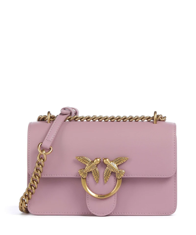 Pinko Love One Mini Sac porté épaule viola/antique gold