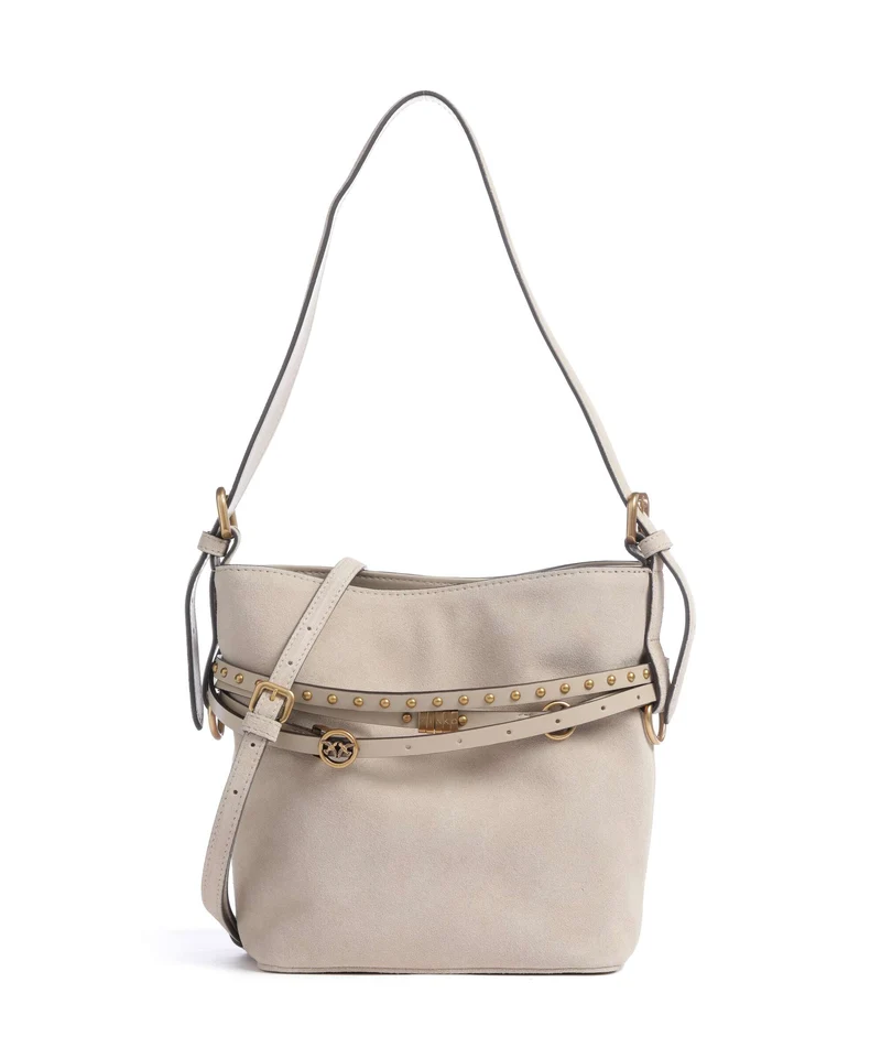 Pinko Belt Mini Sac seau beige/grigio fumo/antique gold