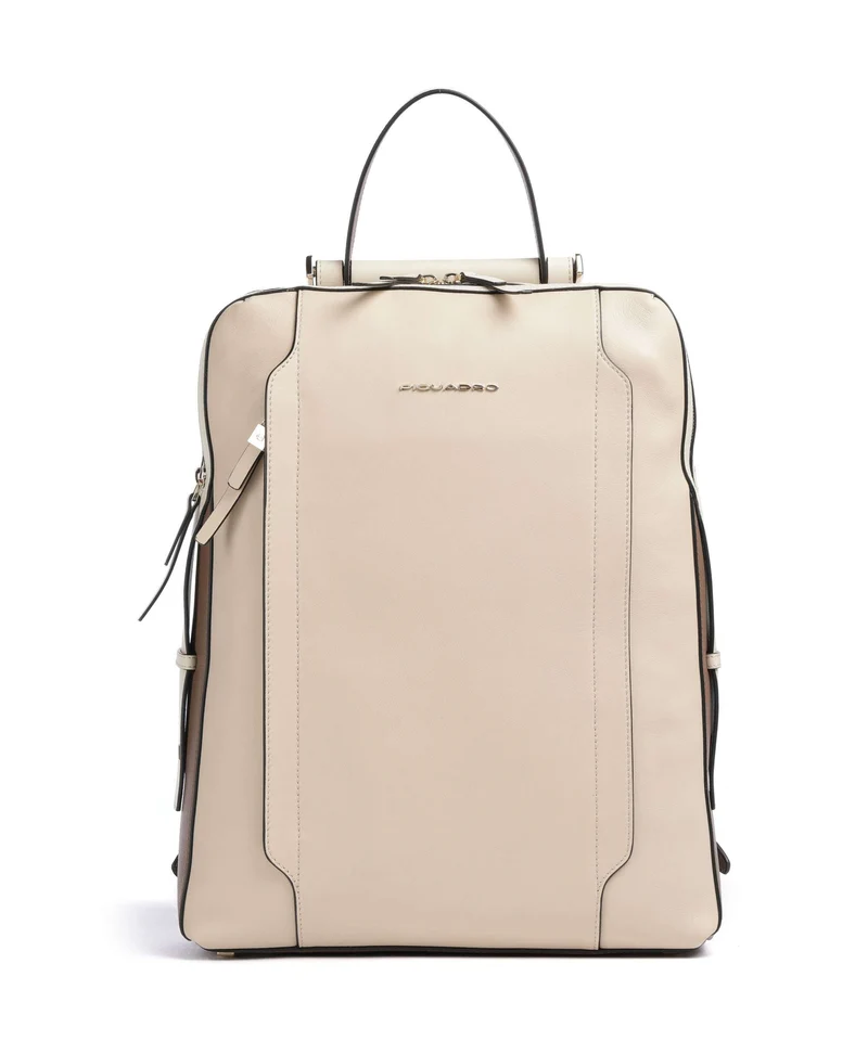 Piquadro Circle Sac à dos beige/cuoio