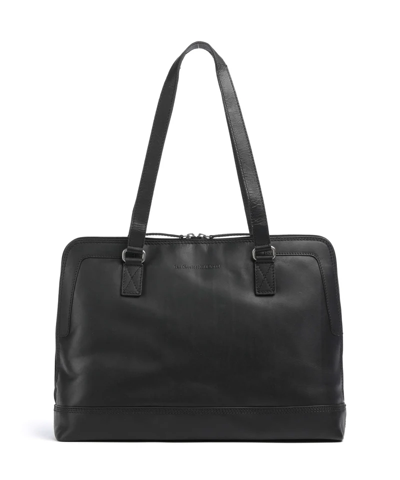The Chesterfield Brand Wax Pull Up Cow Elvar Sac porté épaule black