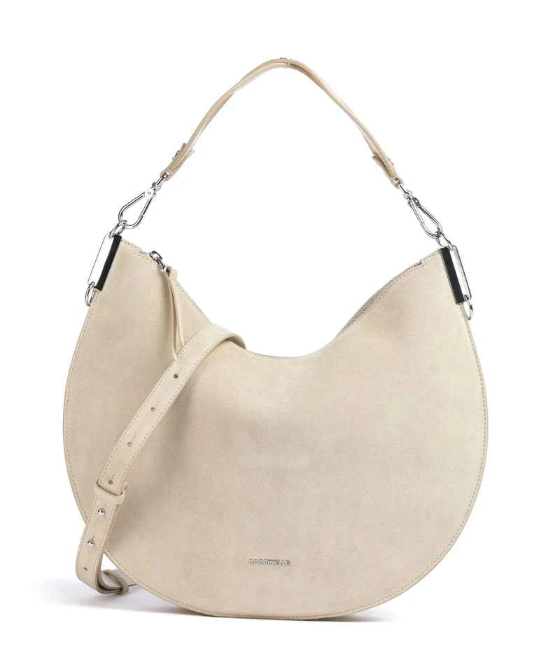 Coccinelle Sunup Suede Sac porté épaule sandshell