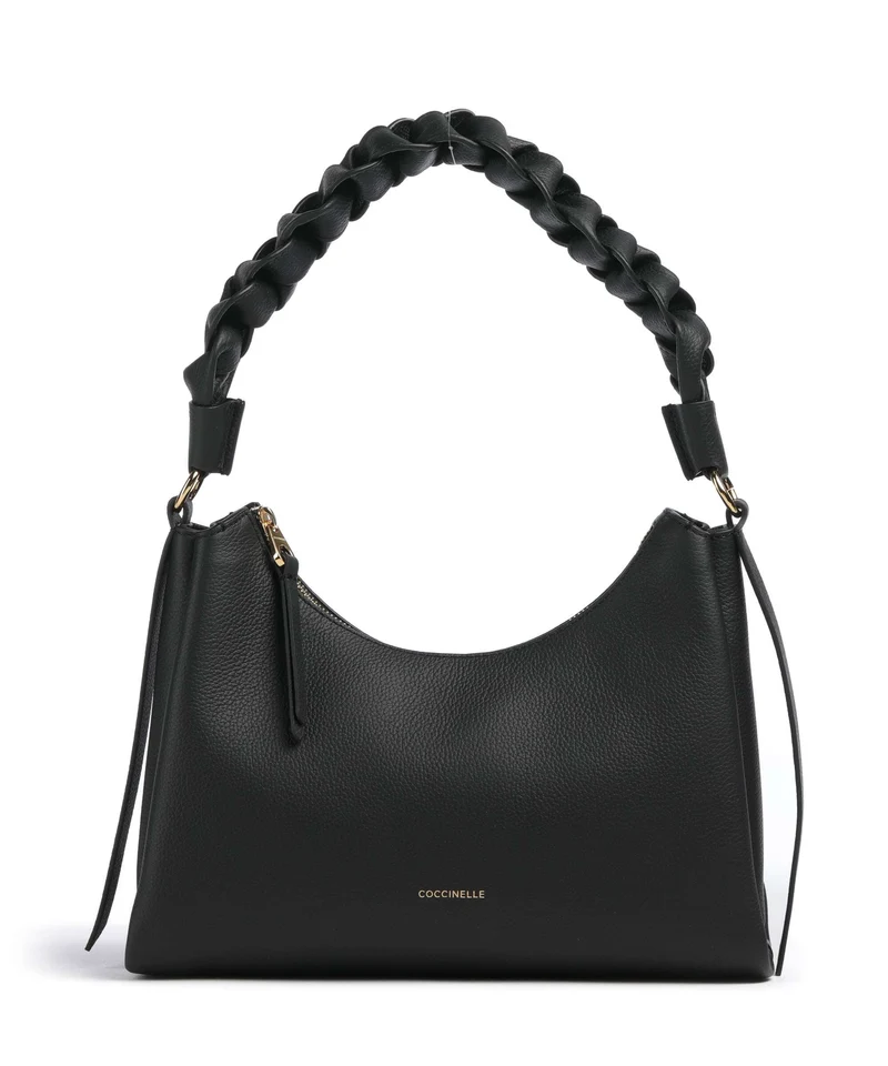 Coccinelle Boheme Grana Double Sac porté épaule noir/cognac